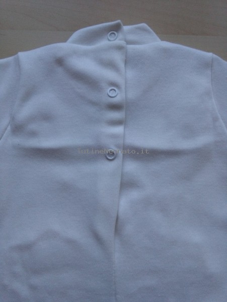 baby footie cotton interlock fanta friends. Colour creamy white, size 1-3 months 3