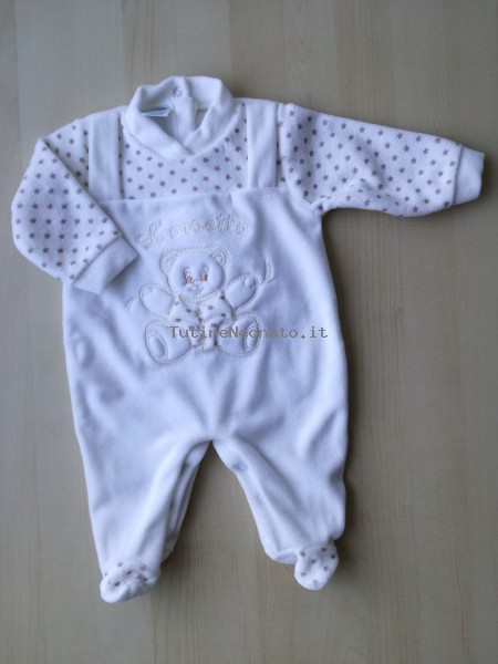 Photos baby footie joyful baby bear. Colour white, size 3-6 months White Size 3-6 months