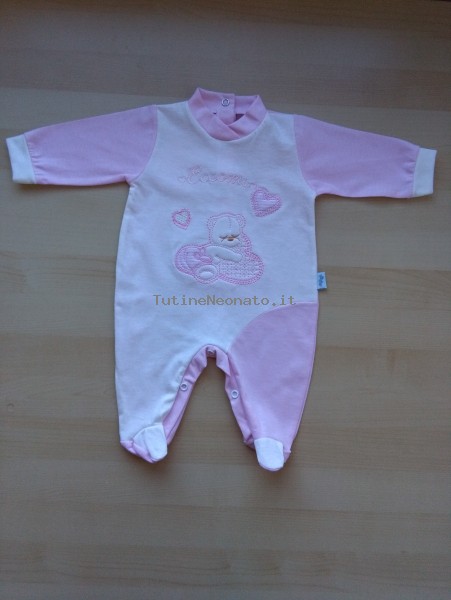 Picture baby footie jersey here I am. Colour pink, size 0-1 month Pink Size 0-1 month