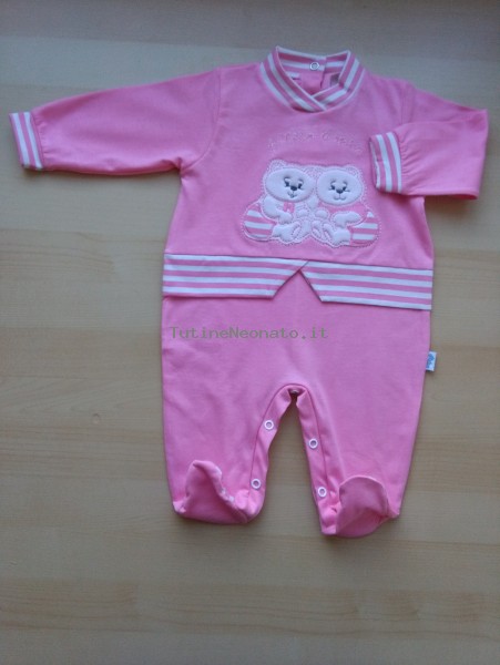 Baby footie jersey petits amis image. Colour coral pink, size 3-6 months Coral pink Size 3-6 months