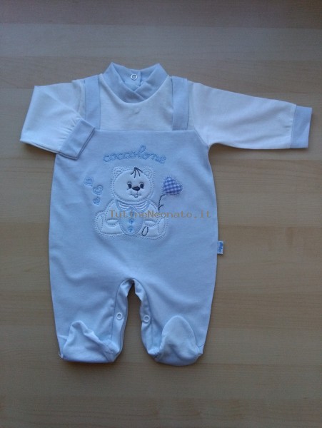 Image baby footie cuddly jersey. Colour light blue, size 1-3 months Light blue Size 1-3 months