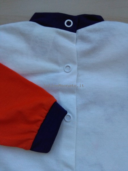 cotton baby footie outfit baby bear. Colour orange, size 1-3 months 3