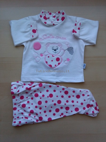 Picture baby footie cotton outfit you are mine. Colour coral pink, size 0-1 month Coral pink Size 0-1 month