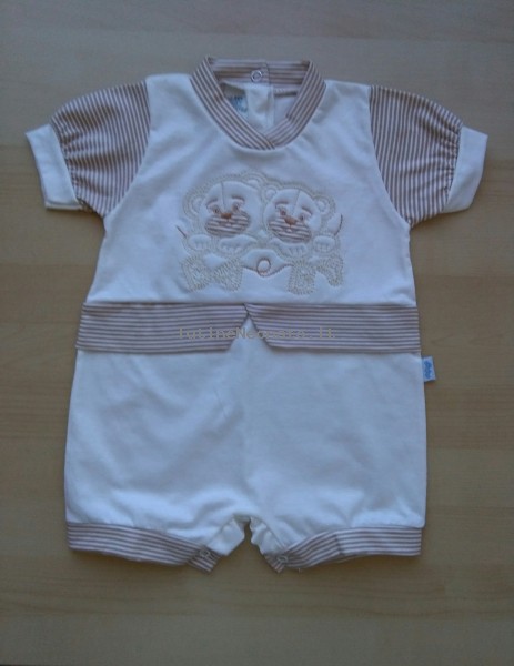 Picture baby footie baby romper baby. Colour creamy white, size 6-9 months Creamy white Size 6-9 months