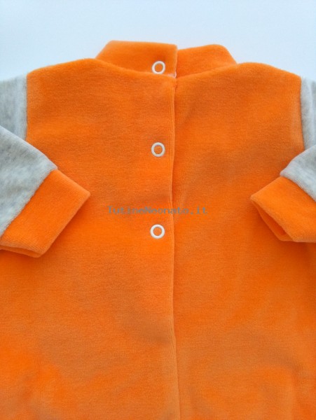 Baby footie chenille picture bear the bears. Colour orange, size 3-6 months 3