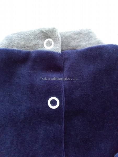 Baby image footie chenille bear smile. Colour blue, size 3-6 months 3