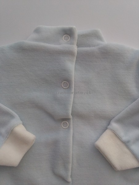 Baby footie chenille picture baby bear looks that moon. Colour light blue, size 1-3 months 3