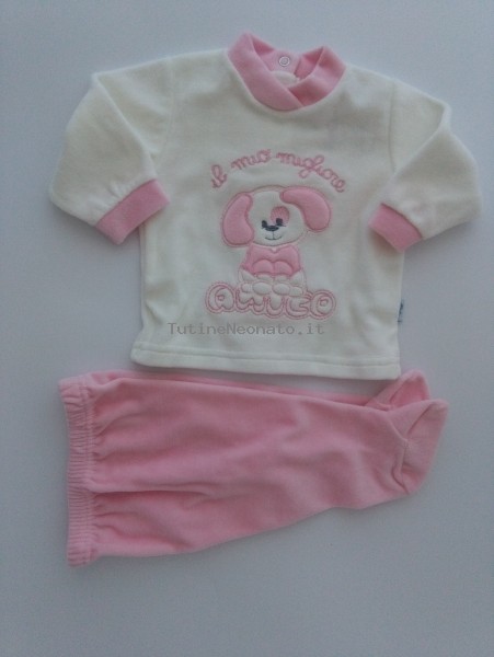 Picture baby footie outfit my best friend. Colour pink, size 1-3 months Pink Size 1-3 months