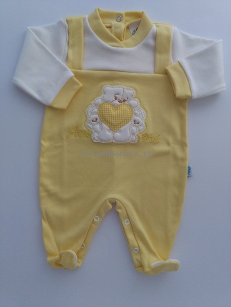 Image cotton baby footie interlock love footie. Colour yellow, size 3-6 months Yellow Size 3-6 months