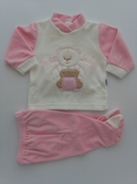 Picture baby footie chenille outfit pocket baby. Colour pink, size 1-3 months