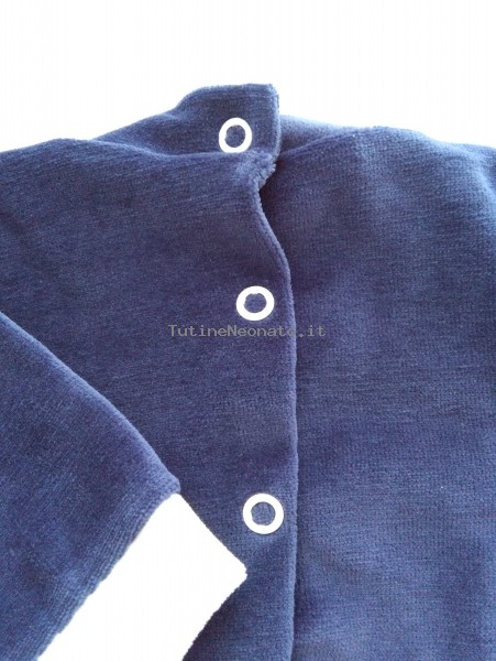 Picture baby footie chenille baby bear with bunny. Colour blue, size 1-3 months 3