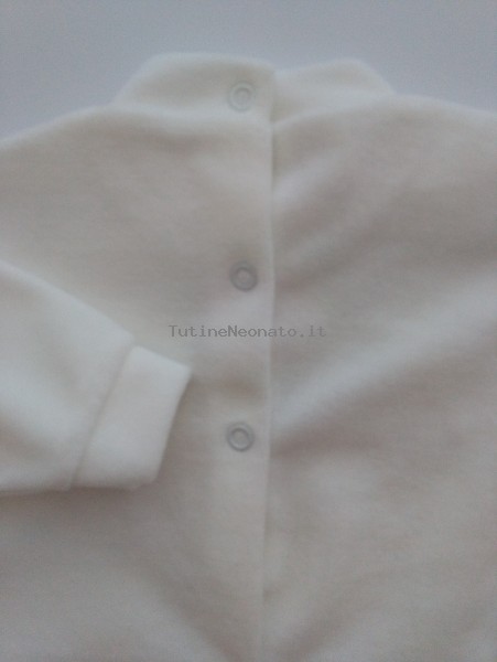 Baby Image Footie Baby Chenille. Colour creamy white, size 3-6 months 2