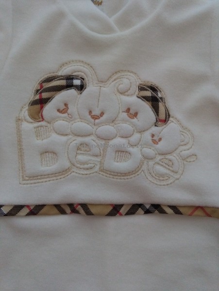 Baby Image Footie Baby Chenille. Colour creamy white, size 3-6 months 3