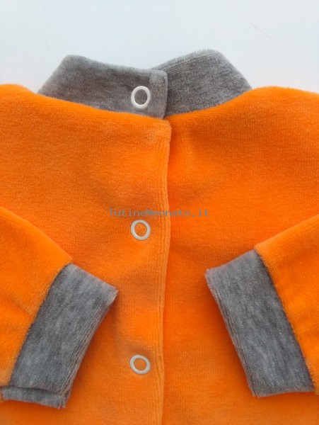 Picture baby footie chenille happy rabbit. Colour orange, size 1-3 months 3