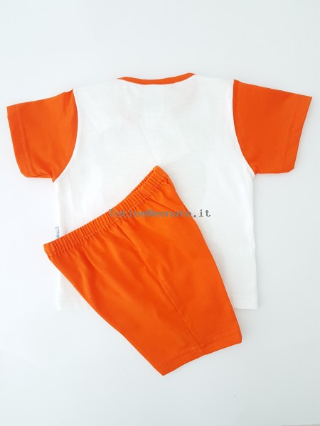 Picture baby footie cotton outfit jersey bear toy. Colour orange, size 9-12 months 3