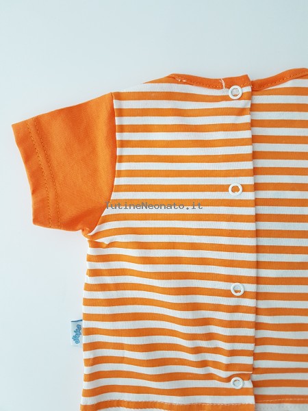 baby footie outfit cotton jersey bears baby outfit. Colour orange, size first days 3