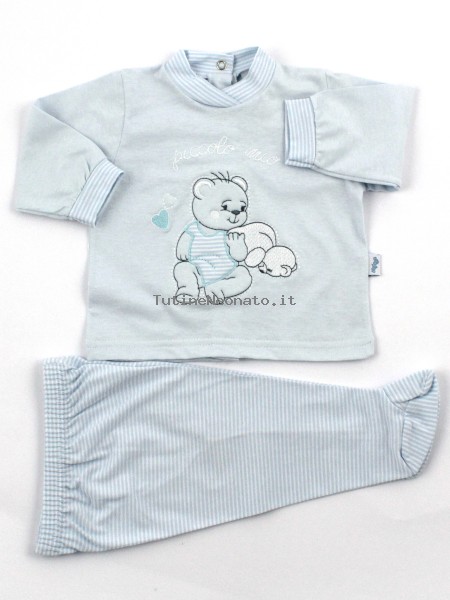 Picture baby footie cotton bears small outfit my. Colour light blue, size 3-6 months Light blue Size 3-6 months