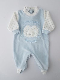 Chenille baby footie baby bear sweety lovely image of. Colour light blue, size 00