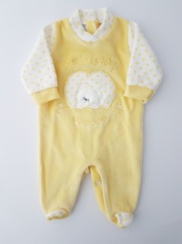 Chenille baby footie baby bear sweety lovely image of. Colour yellow, size 00