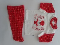 image baby outfit baby bear nostromo. Colour red, size 1-3 months