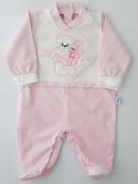 Image cotton baby footie jersey love. Colour pink, size 3-6 months