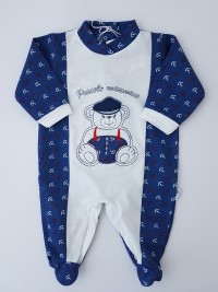 Image cotton baby footie jersey jersey small sailor. Colour blue, size 0-1 month