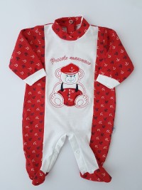 Image cotton baby footie jersey jersey small sailor. Colour red, size 0-1 month