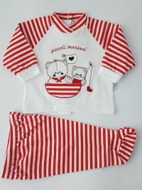 image baby outfit baby bear and kitten fishermen. Colour red, size 3-6 months