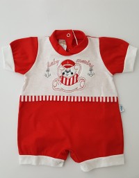 Picture baby footie baby romper baby marins. Colour red, size 0-1 month
