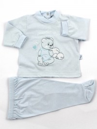 Picture baby footie cotton bears small outfit my. Colour light blue, size 3-6 months