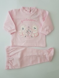 Picture baby footie piquet outfit playful outfits. Colour pink, size 3-6 months