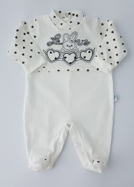 Image cotton baby footie jersey jersey love bunny. Colour blue, size 6-9 months