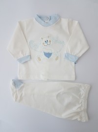 Baby footie image with ultra-soft cotton outfit. Colour creamy white, size 3-6 months