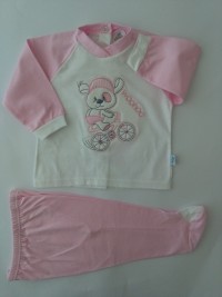 Image baby footie cotton outfit woohoo. Colour pink, size 6-9 months