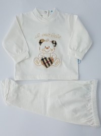 Picture baby footie cotton outfit my baby. Colour creamy white, size 3-6 months