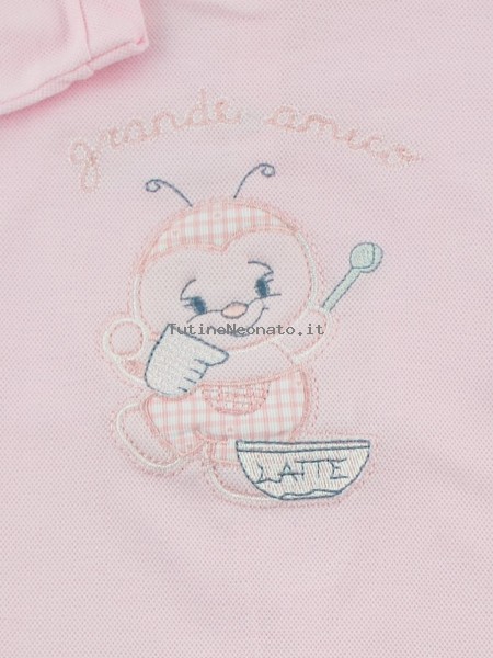 Image baby footie cotton pique great friend. Colour pink, size 6-9 months 3