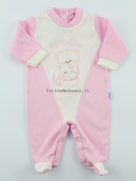 Baby footie cotton interlock picture gold dreams. Colour pink, size 0-1 month Pink Size 0-1 month