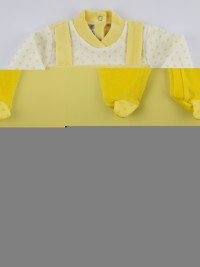 Picture baby footie chenille my star friend. Colour yellow, size 0-1 month