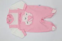 Image cotton baby footie interlock my little ones. Colour pink, size 1-3 months