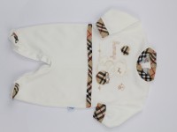 Image cotton baby footie interlock honey. Colour creamy white, size 3-6 months