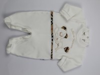 Image cotton baby footie interlock all to nannna. Colour creamy white, size 3-6 months