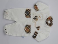 Image cotton baby footie jersey baby bear here I am. Colour creamy white, size 3-6 months