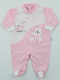 Baby footie jersey ciufciuf image. Colour pink, size 3-6 months
