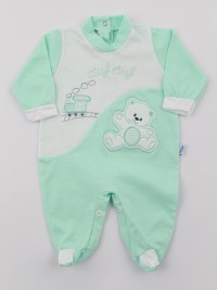 Baby footie jersey ciufciuf image. Colour green, size 3-6 months