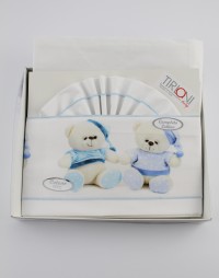 Picture Accompanying Cotton Bears Pajamas Cotton Bed. Colour light blue, one size
