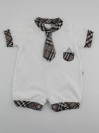 Picture baby footie straw necktie tie. Colour grey, size 3-6 months