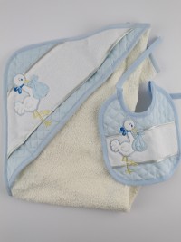 Image with cotton bathtub. Colour light blue, one size
