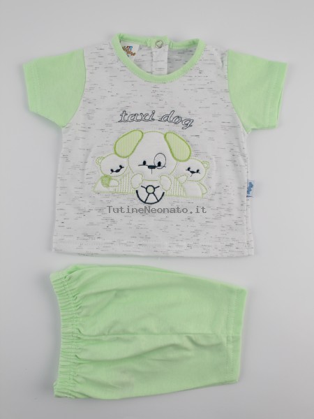 Picture baby footie outfit cotton jersey taxi dog. Colour pistacchio green, size 0-1 month Pistacchio green Size 0-1 month