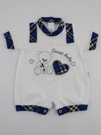 Picture baby footie straw boy sweet baby. Colour blue, size 6-9 months
