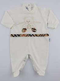 Image Cotton Baby Jersey Footie I Drink The.... Colour creamy white, size 3-6 months